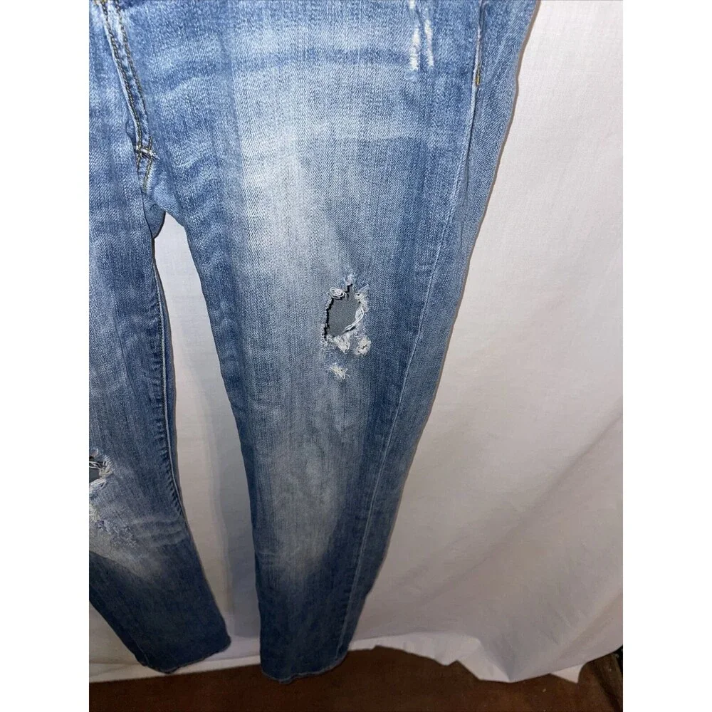 Judy Blue Women’s Skinny Jeans Size 30x32 Blue Straight Cut Distressed Hobo Boho